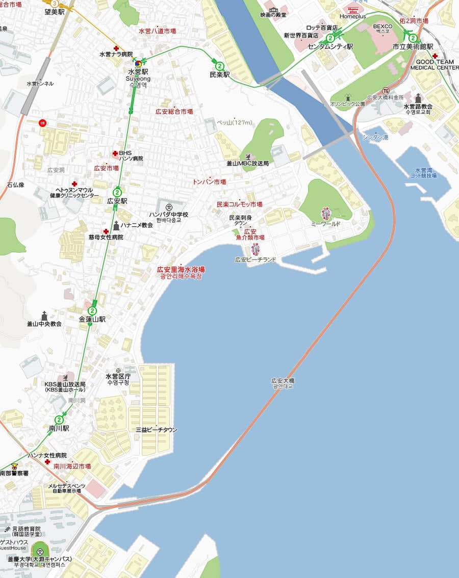 釜山廣安大橋地圖